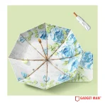 Lumina Silver-Luxe Bloom Tri-Fold Anti-UV Umbrella