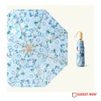 Lumina Timber Wood Handle Tri-Fold Anti-UV Umbrella