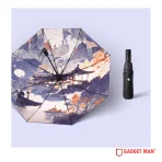 Maple & Fire 21-inch 8-Rib Automatic Tri-Fold Umbrella