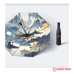 Maple & Fire 21-inch 8-Rib Automatic Tri-Fold Umbrella