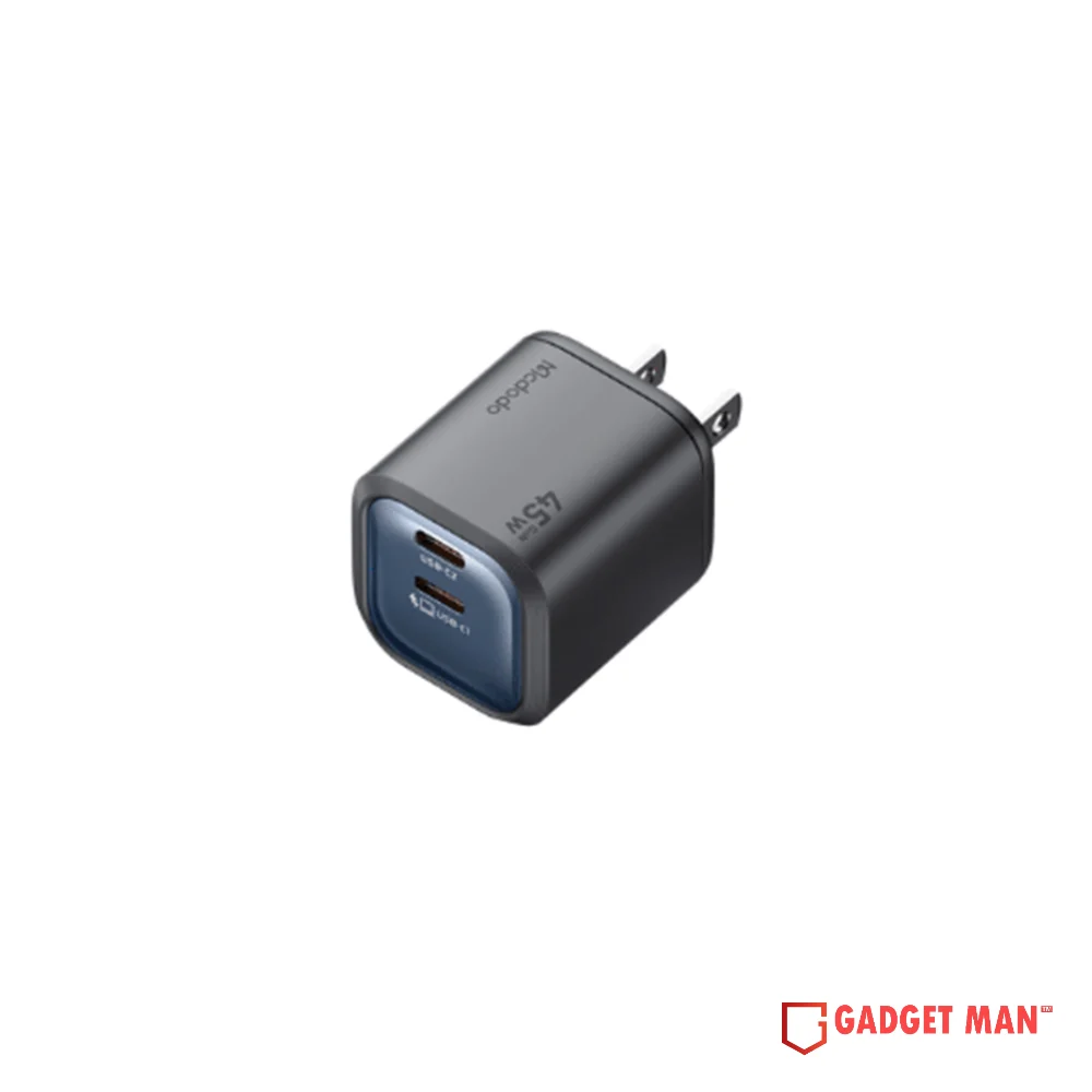 mcdodo-ch-1020-dual-usb-c-gan-mini-charger-adapter-45w-gadgetman Mcdodo CH-1020 Dual USB-C GaN Mini Charger Adapter - 45W
