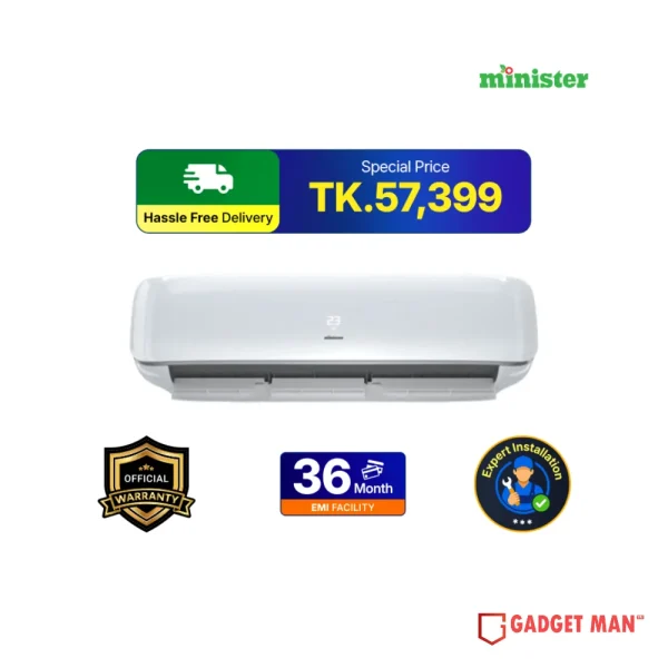 Minister Split INV-M18K410GE-FC Inverter Air Conditioner - 1.5 Ton