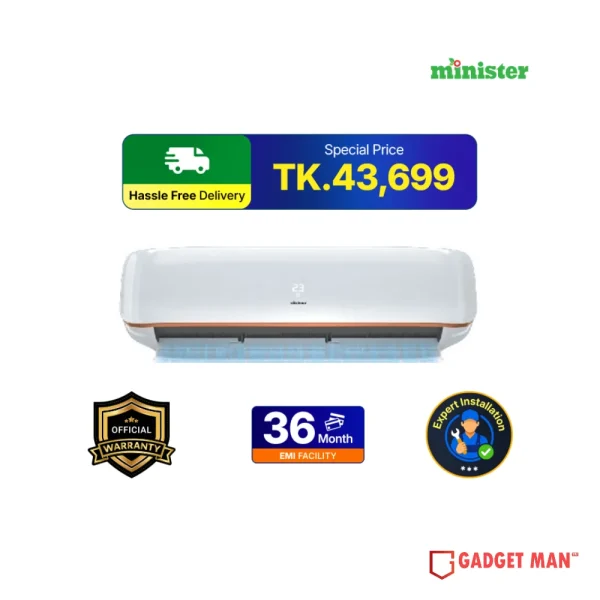 Minister Split MI18k410P-WHT Non Inverter Air Conditioner - 1.5 Ton