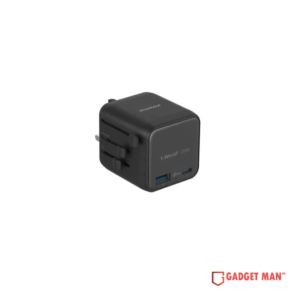 Momax UA29 1-World² Universal 2-Port GaN Travel Adapter - 20W