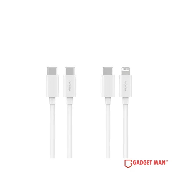 Nokia P8100 Combo USB-C & Lightning Data Cable 1M - White