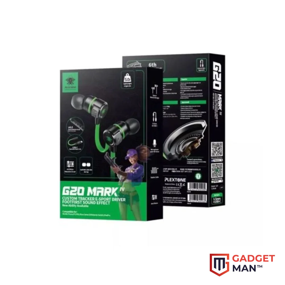 Plextone G20 Mark IV Gaming Earphone with Dual Input (3.5mm & Type-C)