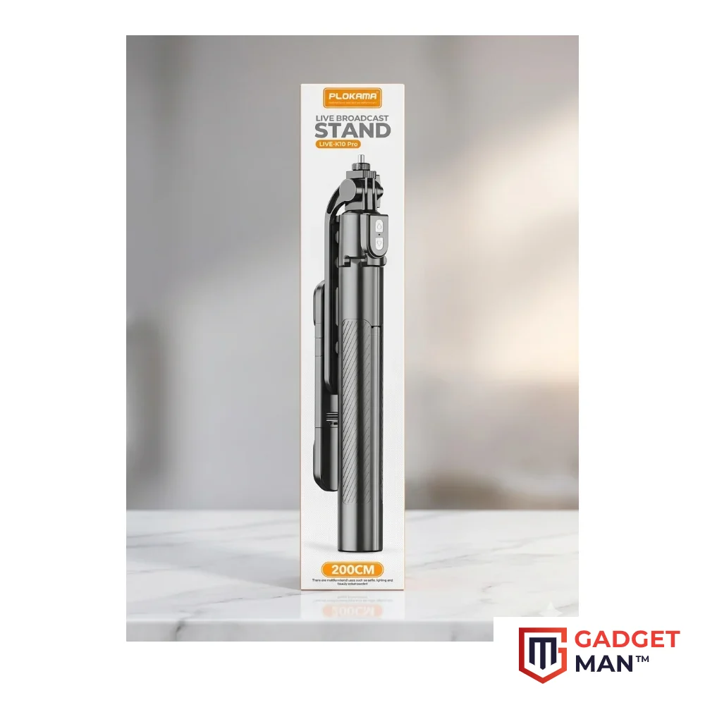 Plokama Live-K10 Pro Live Broadcast Stand & Selfie Stick Tripod