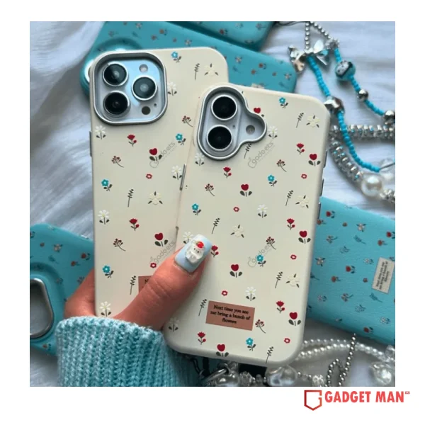 Premium Texture Flowers Case for iPhone