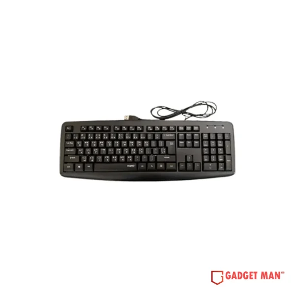 Rapoo NK2600 Spill- Resistant Wired Keyboard with Bangla