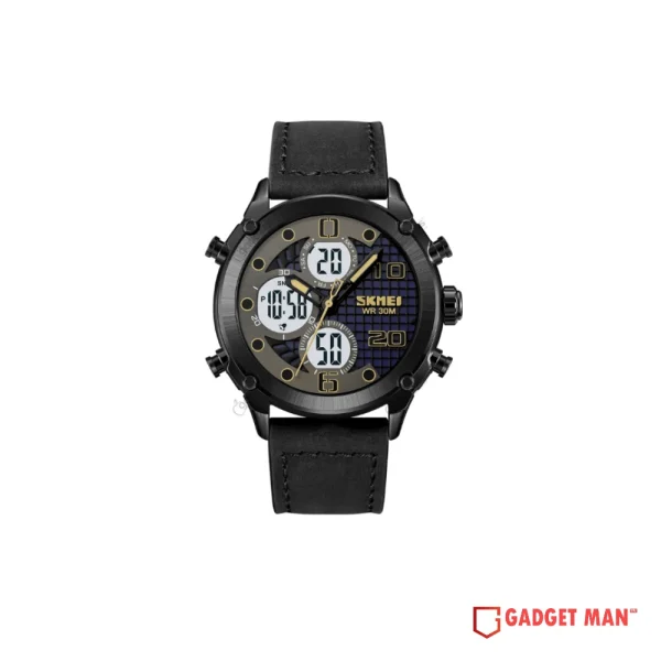 SKMEI 1975 Digital Analog Leather Strap Men’s Watch