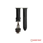 Smart Watch Strap - Calfskin Leather with Butterfly Deployment Clasp
