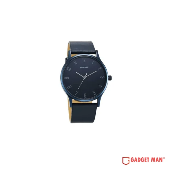 Sonata Blues 77105QL01 Quartz Analog Metal Strap Men's Watch