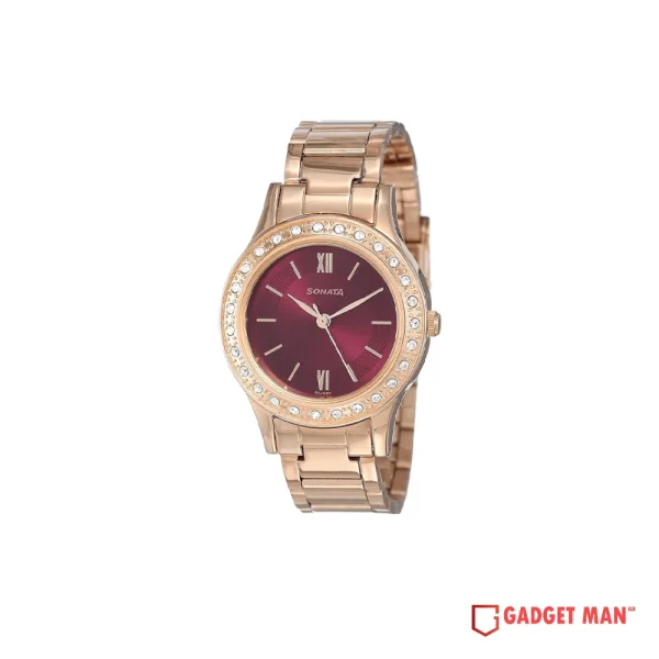 Sonata Blush It Up 8123WM02 Analog Stainless Steel Women's Watch