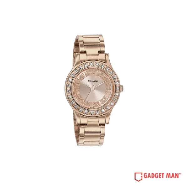 Sonata Blush It Up 8123WM03 Quartz Stainless Steel Strap Women’s Watch