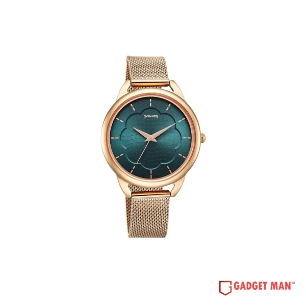 Sonata Blush It Up 87051WM01 Analog Stainless Steel Women's Watch