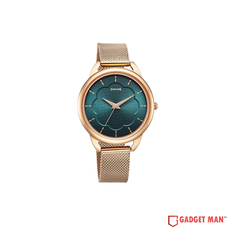 Sonata Blush It Up 87051WM01 Analog Stainless Steel Women's Watch