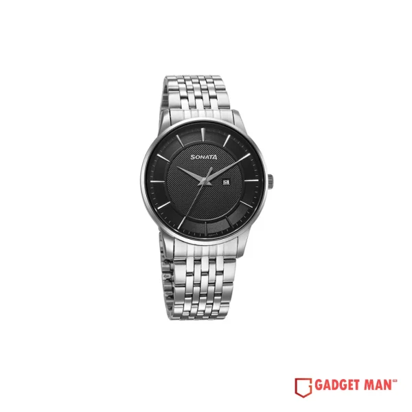 Sonata Festive Quartz 77153SM01 Analog Stainless Steel Strap Men’s Watch