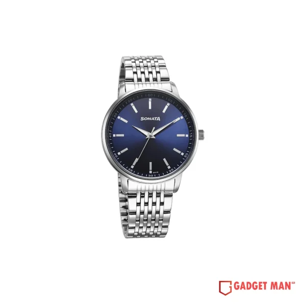Sonata Festive Quartz 77156SM01 Analog Stainless Steel Strap Men's Watch