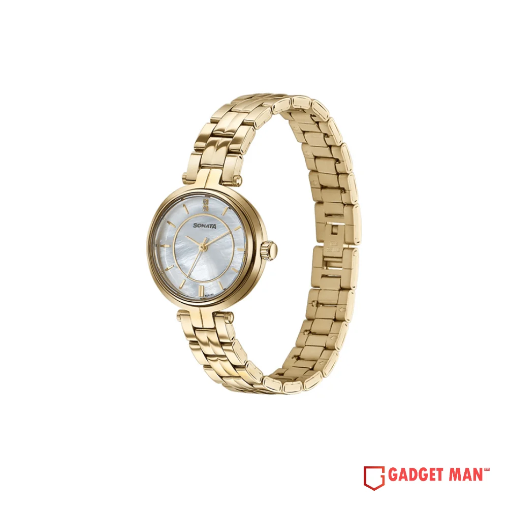 Sonata Festive Quartz 87077YM01 Analog Stainless Steel Strap Women’s Watch