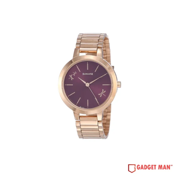 Sonata Play 8141WM02 Analog Stainless Steel Strap Women's Watch