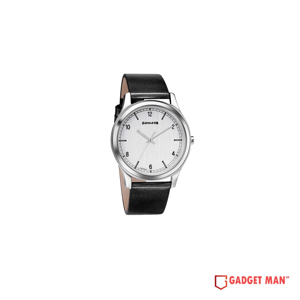 Sonata Quartz 7135SL01 Analog Leather Strap Men’s Watch