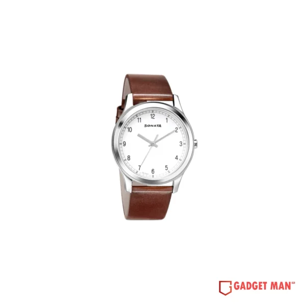 Sonata Quartz 7135SL03 Analog Leather Strap Men’s Watch