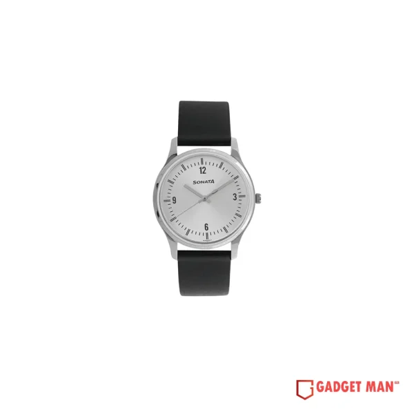 Sonata Quartz 77082SL01 Analog Leather Strap Men’s Watch