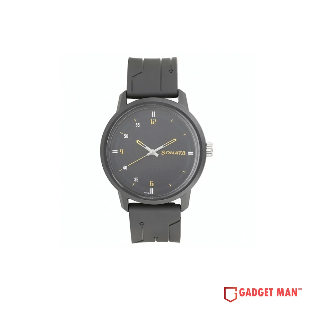 Sonata Quartz 77085PP03 Analog Plastic Strap Men’s Watch
