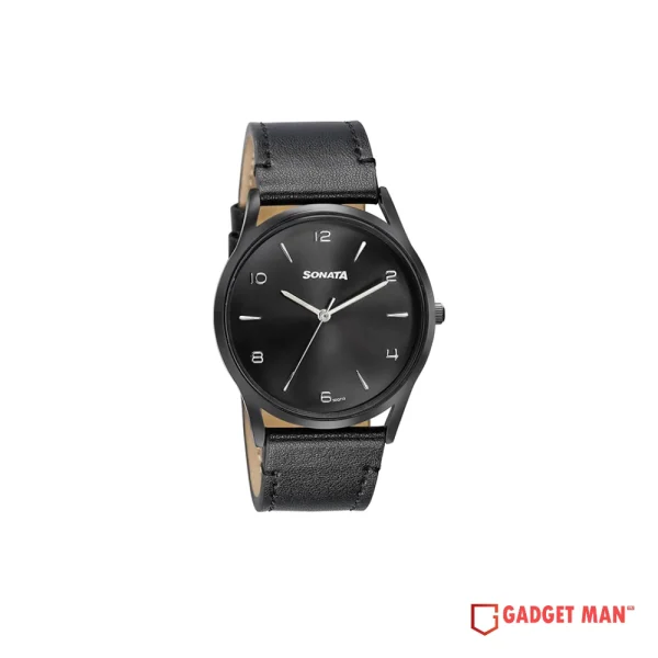 Sonata Quartz 77140NL01 Analog Leather Strap Men’s Watch