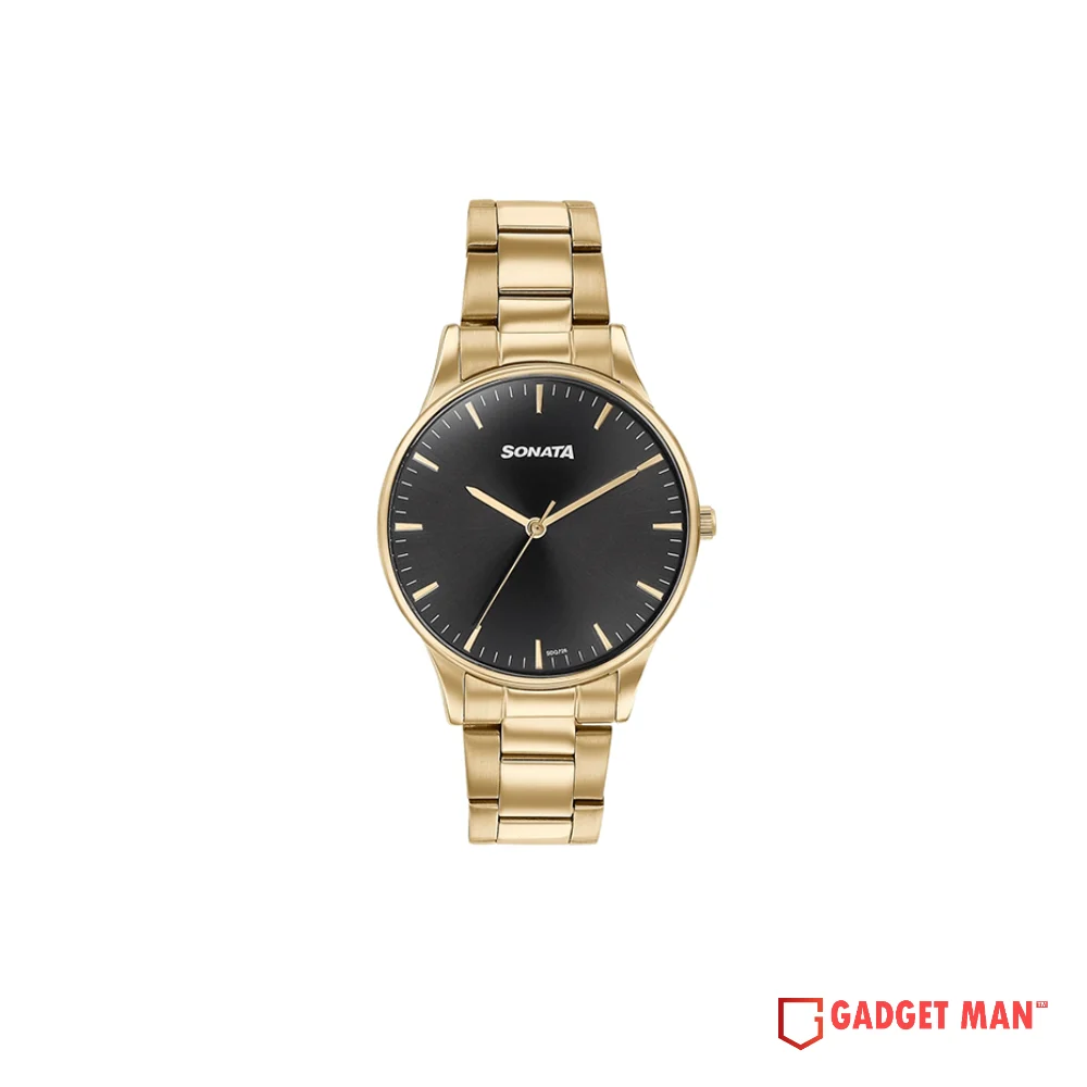 Sonata Quartz 77144YM03 Analog Stainless Steel Strap Men’s Watch
