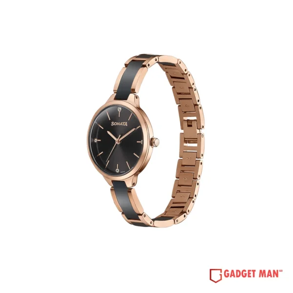 Sonata Quartz 87065KD01 Analog Stainless Steel Strap Women's Watch