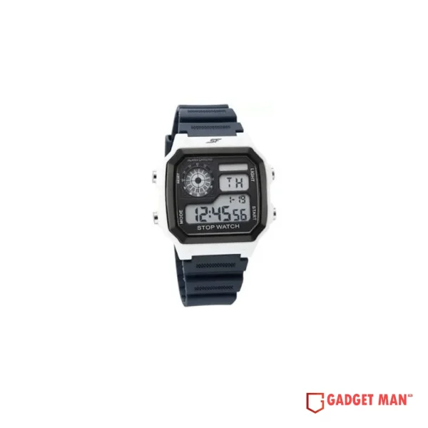 Sonata SF Digital 77123PP02 Quartz PU Belt Strap Unisex Watch