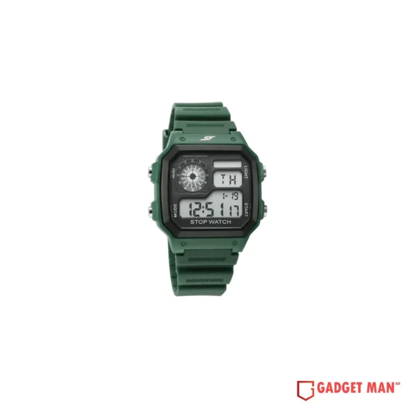 Sonata SF Digital 77123PP03 Quartz PU Belt Strap Unisex Watch