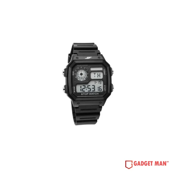 Sonata SF Hexa 77123PP01 Quartz Digital Polyurethane Strap Unisex Watch