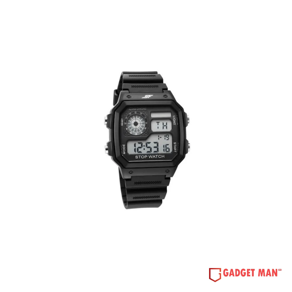 Sonata SF Hexa 77123PP01 Quartz Digital Polyurethane Strap Unisex Watch