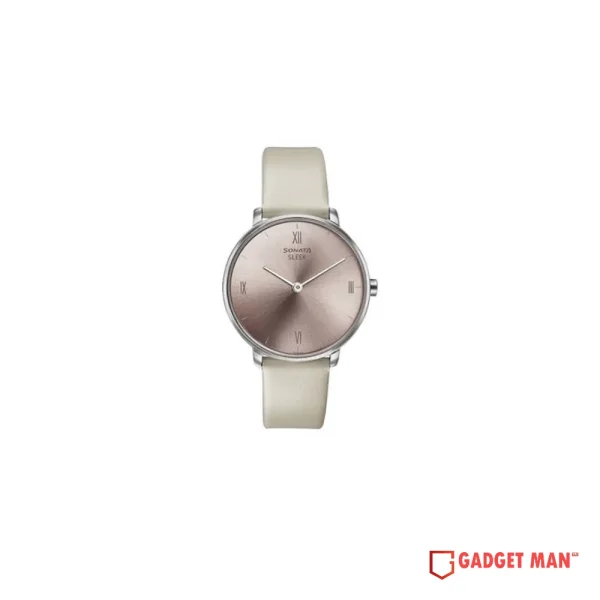 Sonata Sleek 8191SL01 Quartz Analog Leather Strap Women’s Watch