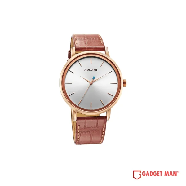 Sonata Utsav Quartz 7131WL04 Analog Leather Strap Men’s Watch