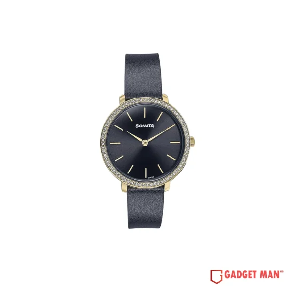 Sonata Wedding Edit Quartz 87080YL02 Analog Leather Strap Women's Watch