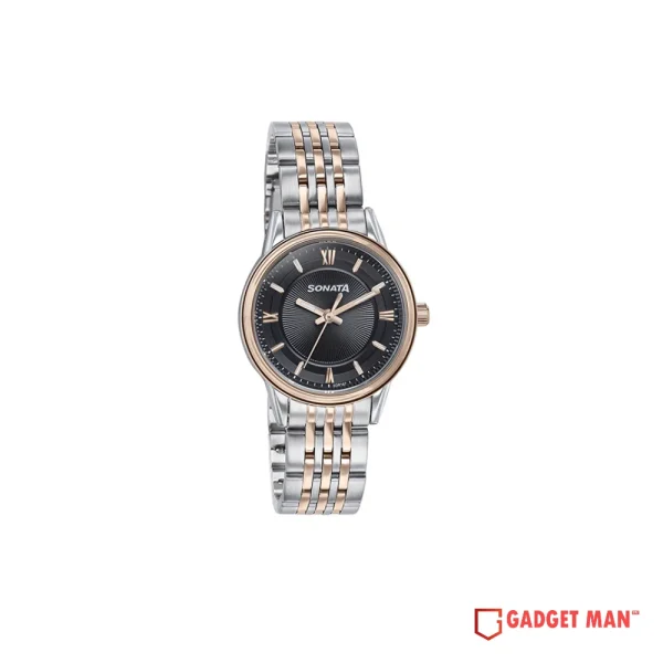 Sonata Wedding Quartz 87076KM02 Analog Stainless Steel Strap Women's Watch