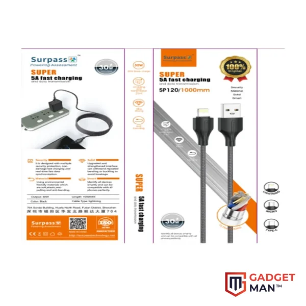 Surpass Cable Braided USB to Lightning
