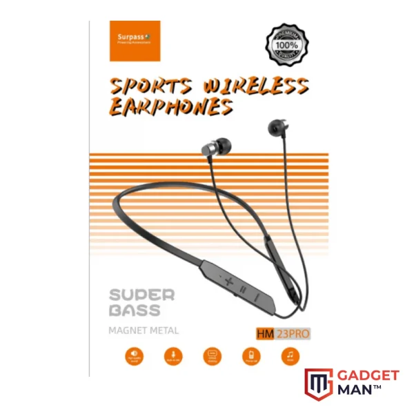 Surpass HM23 Pro Sports Wireless Earphones - Headphone - Neckband