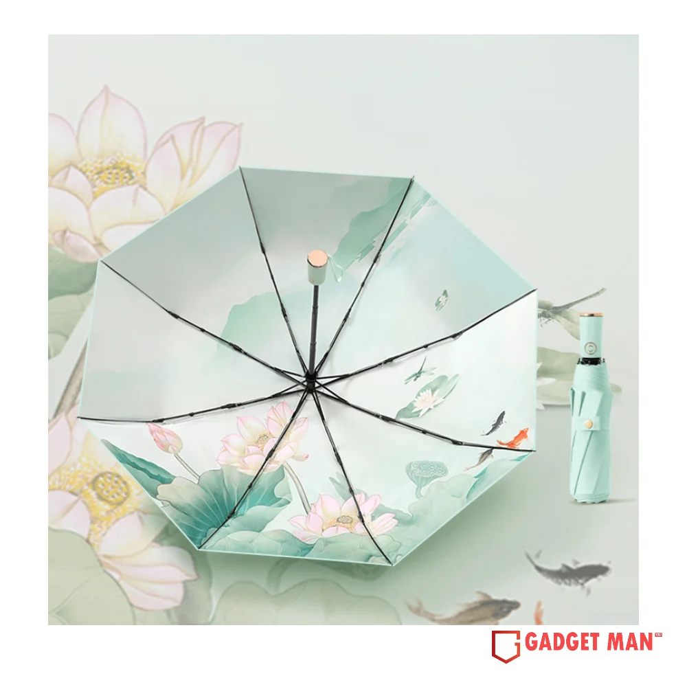 the-blossom-secret-21-inch-8-rib-inner-floral-print-umbrella-gadgetman The Blossom Secret 21-inch 8-Rib Inner Floral Print Umbrella