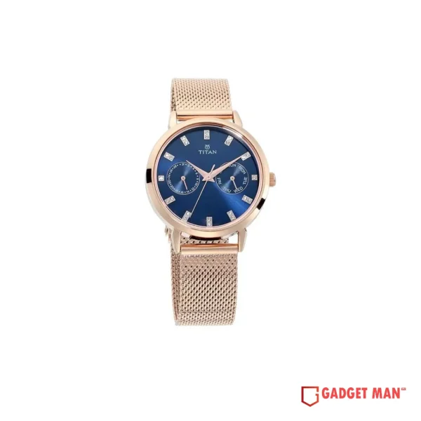 Titan 2569WM05 Sparkle Multifunctional Quartz Stainless Steel Strap Women’s Watch