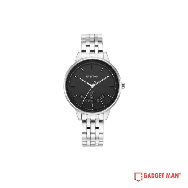 Titan 2648SM03 Analog Day Date Stainless Steel Strap Women's Watch