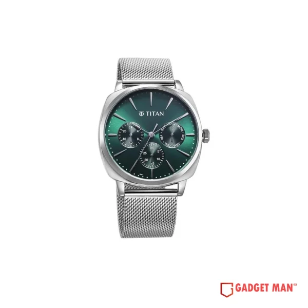 Titan 90189SM01 Classique Suave Multifunctional Quartz Stainless Steel Strap Men's Watch