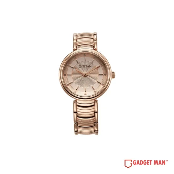 Titan Aura 95240WM01 Quartz Analog Stainless Steel Strap Women’s Watch