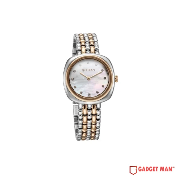 Titan Aura 95241KM01 Quartz Analog Stainless Steel Strap Women’s Watch