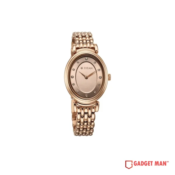 Titan Aura 95242WM01 Quartz Analog Stainless Steel Strap Women’s Watch