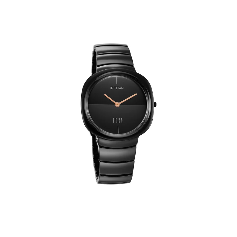 Titan Edge Squircle 1841NC01 Quartz Analog Ceramic Strap Unisex Watch