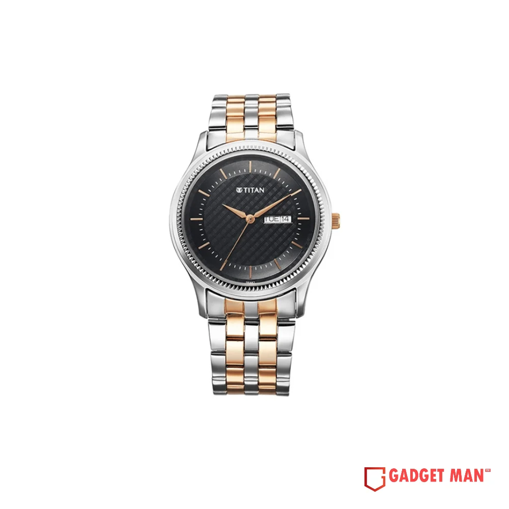 titan-karishma-1824km02-quartz-analog-day-date-stainless-steel-strap-men-s-watch-gadgetman Titan Karishma 1824KM02 Quartz Analog Day Date Stainless Steel Strap Men's Watch